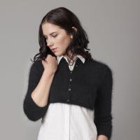angora cropped cardigan